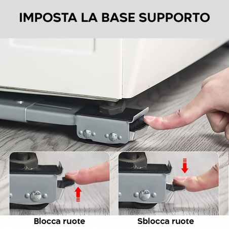 Barre di Trasporto per Elettrodomestici 21171 con Ruote Portata Max 200Kg