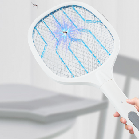 Racchetta Fulmina Insetti Elettrica 098224 USB Ricaricabile UV Luce Antizanzare