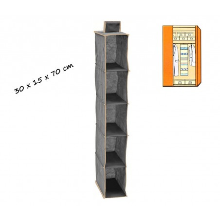 Scaffale in stoffa portascarpe multiuso VESTIAMO CASA fissaggio a strappo con velcro per armadio 748981