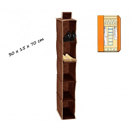 Scaffale in stoffa portascarpe multiuso VESTIAMO CASA fissaggio a strappo con velcro per armadio 748981