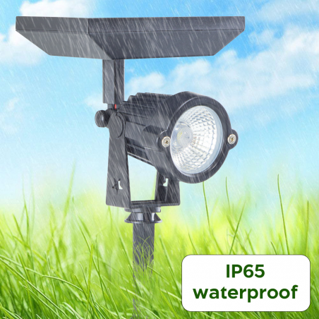 Faretto Led da Esterno Ricarica Solare 781263 Lampada da Giardino Picchetto 10W