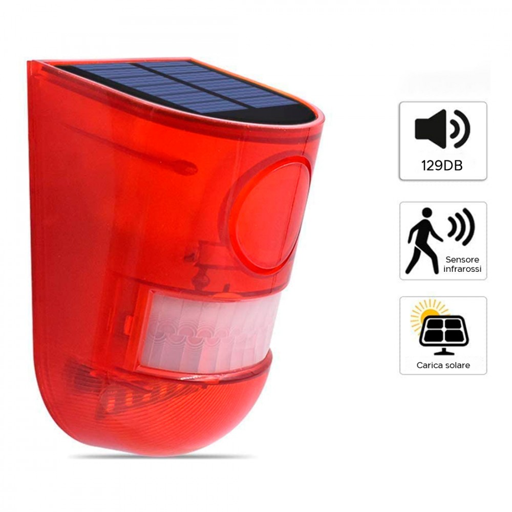 Allarme Infrarossi Luce Solare 02238 Sirena...