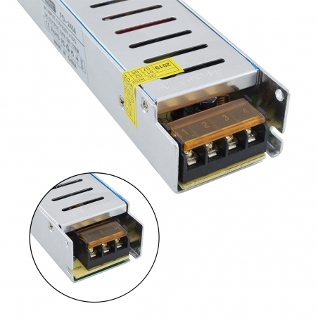 Alimentatore stabilizzato 24V Trasformatore LED Corrente 5A Striscia LED 120W