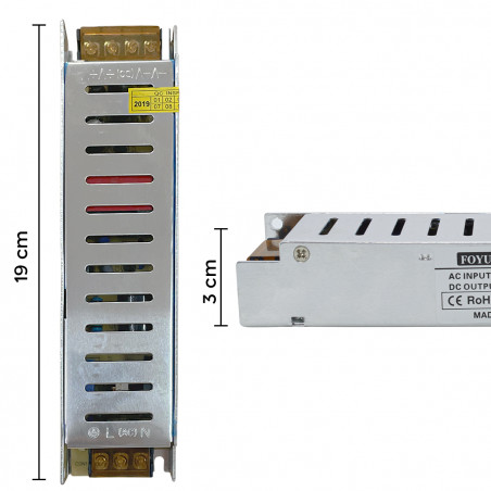 Alimentatore stabilizzato 24V Trasformatore LED Corrente 5A Striscia LED 120W