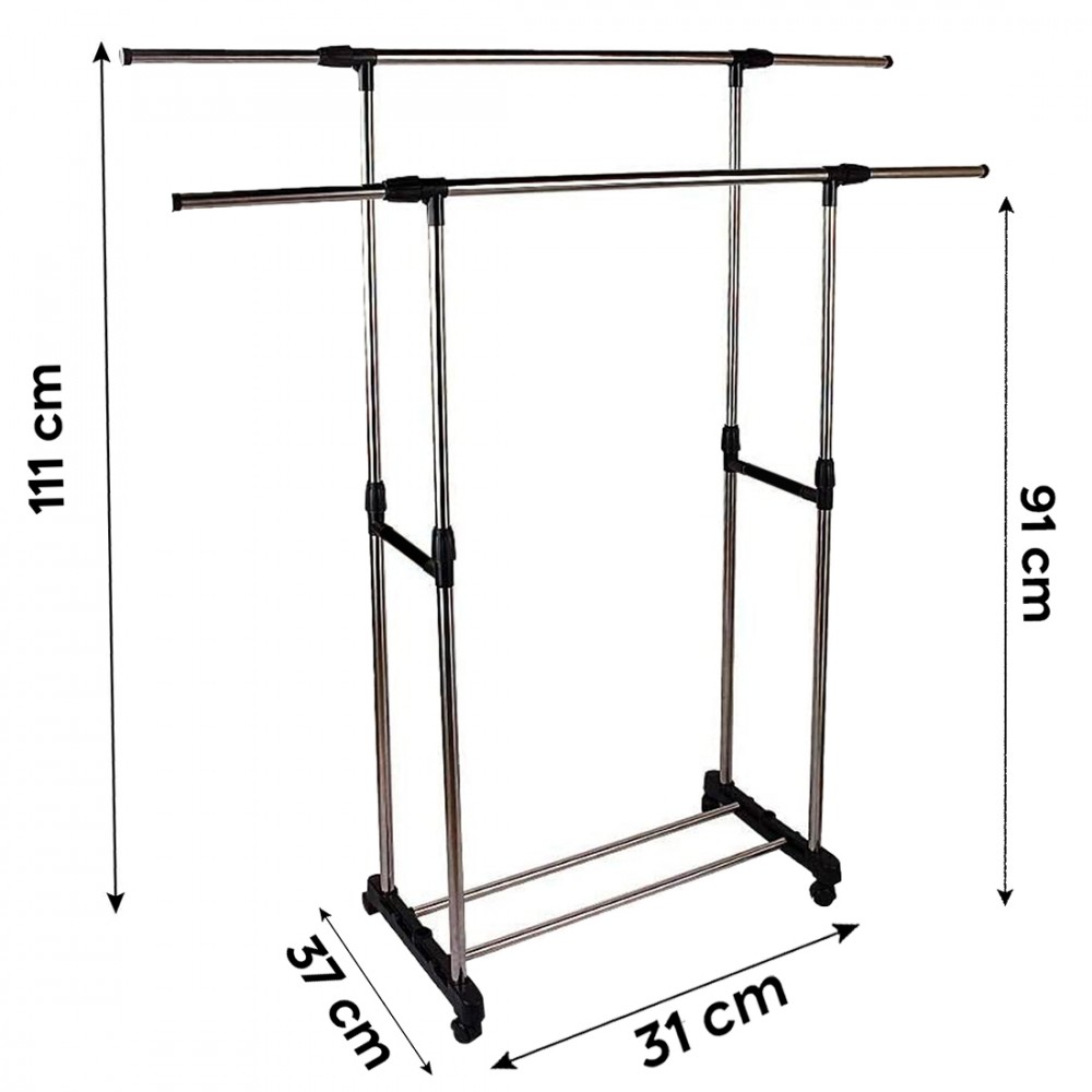 Stand Appendiabiti con Doppia Barra 157932 in...