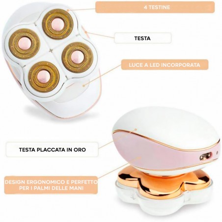 Rasoio Elettrico 029016 da Donna Epilatore Indolore per il Corpo Ricaricabile