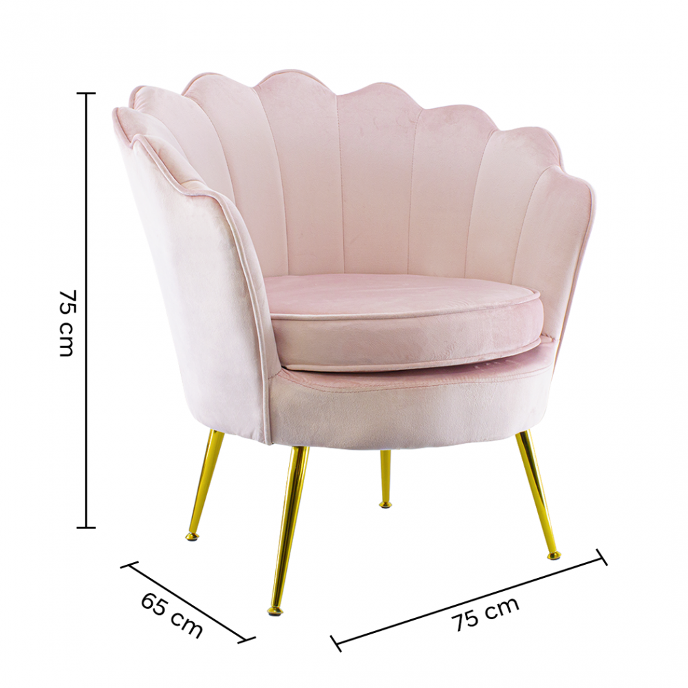 Poltrona Schienale a Conchiglia VENERE in...