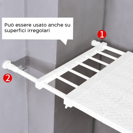 Mensola Estensibile per Armadi 35x45cm Scaffale Telescopico per Mobili