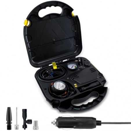 Kit Compressore ad Aria per Auto 12V Kit Emergenza Triangolo e Valigetta 260 PSI
