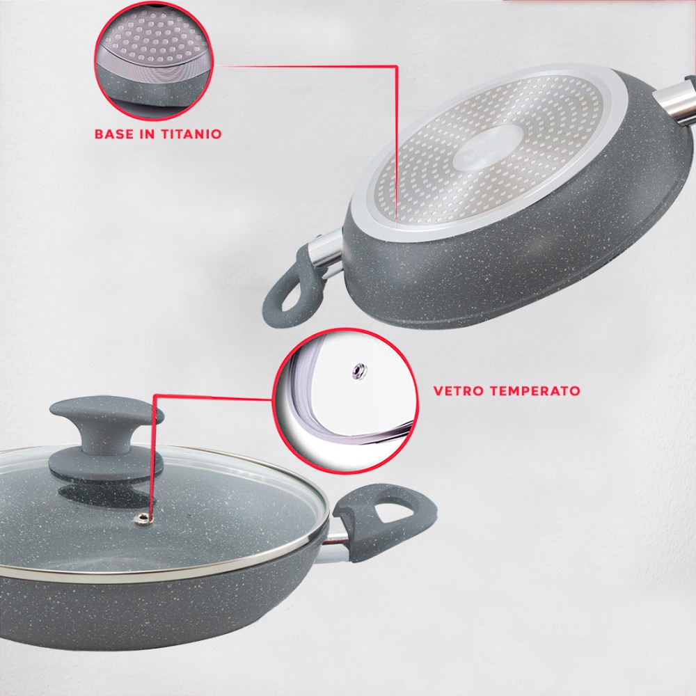 Set Tegami 7pz GRIGIO in pietra vulcanica...