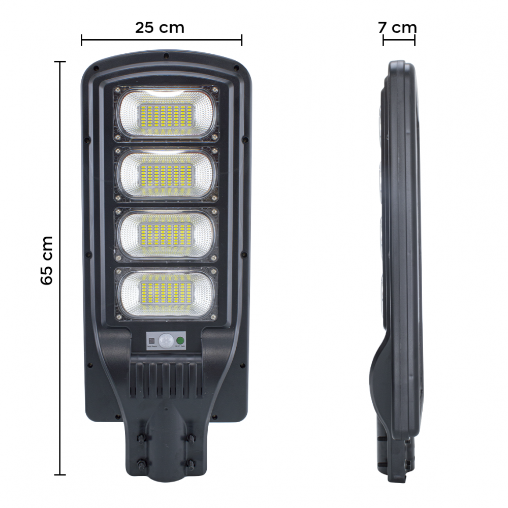 Lampione Stradale 095002 Ricarica Solare 200W...