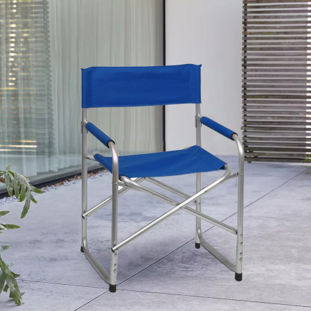 Sedia Pieghevole Regista 2964 Campeggio in Metallo Tessuto Canvas con Schienale