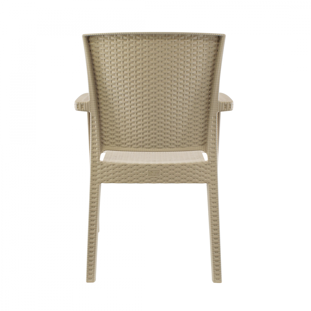 Set 2 Sedie NARCISO in Resina Effetto Rattan da...