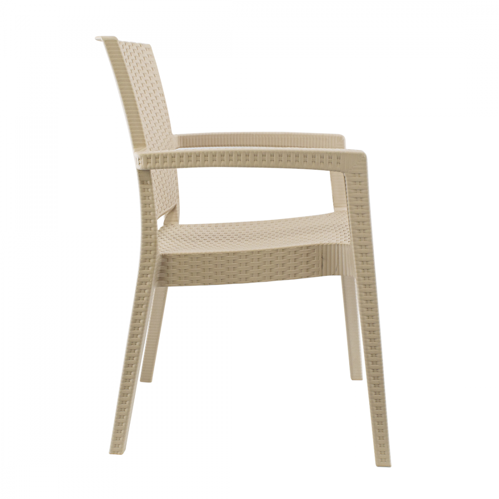 Set 2 Sedie NARCISO in Resina Effetto Rattan da...