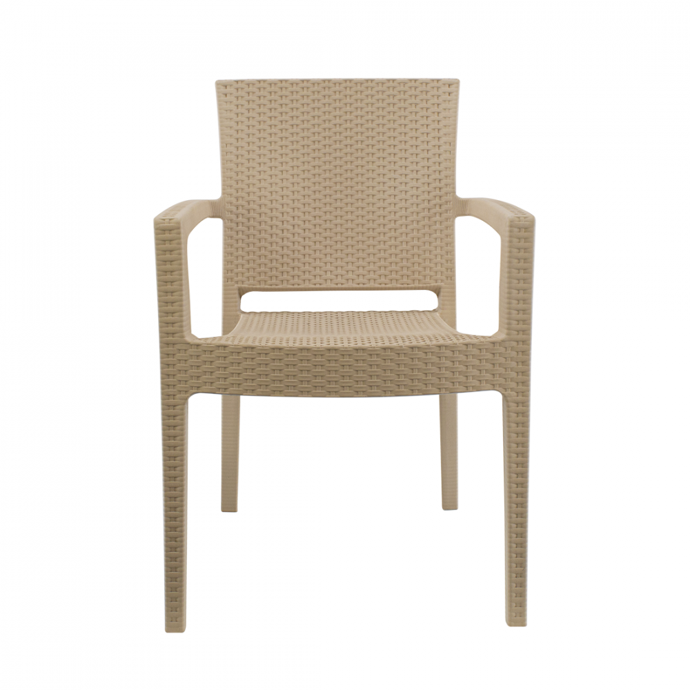 Set 2 Sedie NARCISO in Resina Effetto Rattan da...