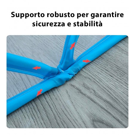 Zanzariera per Letto 103363 Pieghevole Esagonale Rete Nylon Taglia S 190x100cm