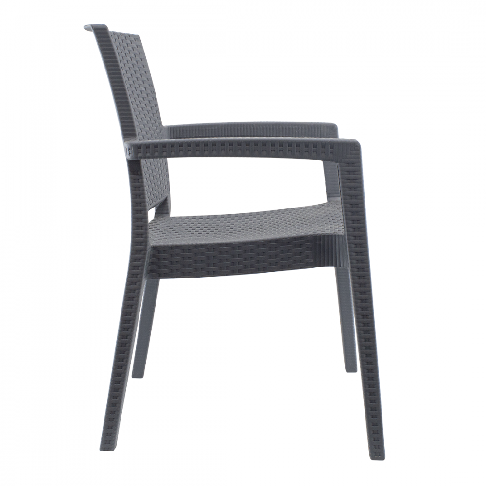 Set 4 Sedie NARCISO in Resina Effetto Rattan da...