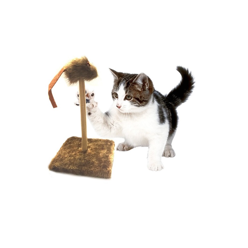 Tiragraffi con molla topino oscillante a peluche gioco  per gatti