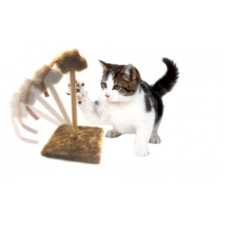 Tiragraffi con molla topino oscillante a peluche gioco  per gatti