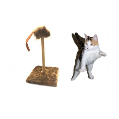 Tiragraffi con molla topino oscillante a peluche gioco  per gatti