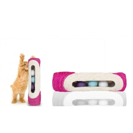 Rullo in sisal tiragraffi con palline sonore  gioco  per gatti