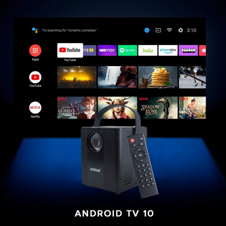 Mini Proiettore WI-FI 321345 Ultra 4K Schermo da 27" Videoproiettore Portatile