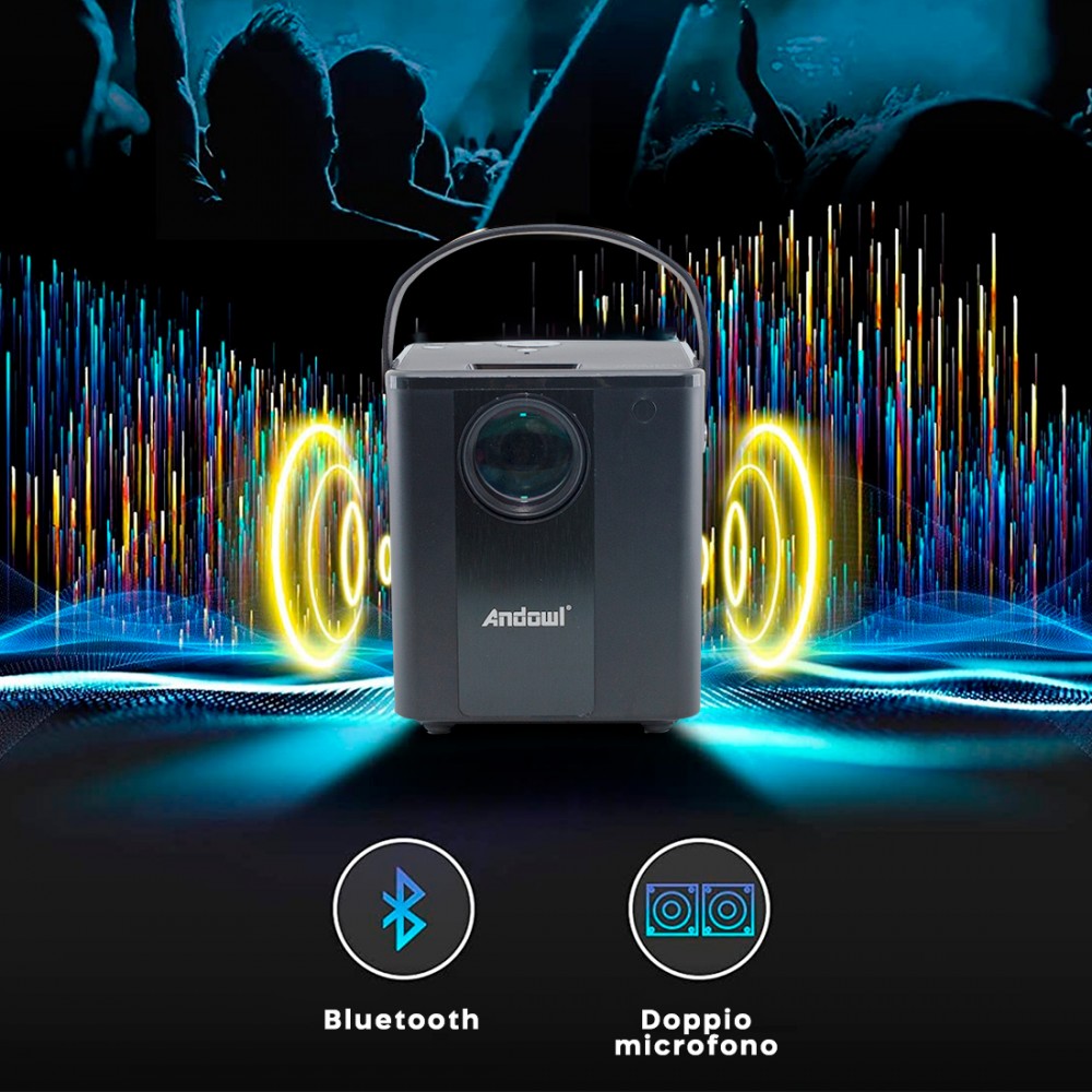 Mini Proiettore WI-FI 321345 Ultra 4K Schermo...