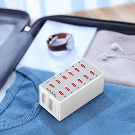 Stazione di Ricarica Multipla Veloce 615493 Caricabatterie USB 12 Porte 60W