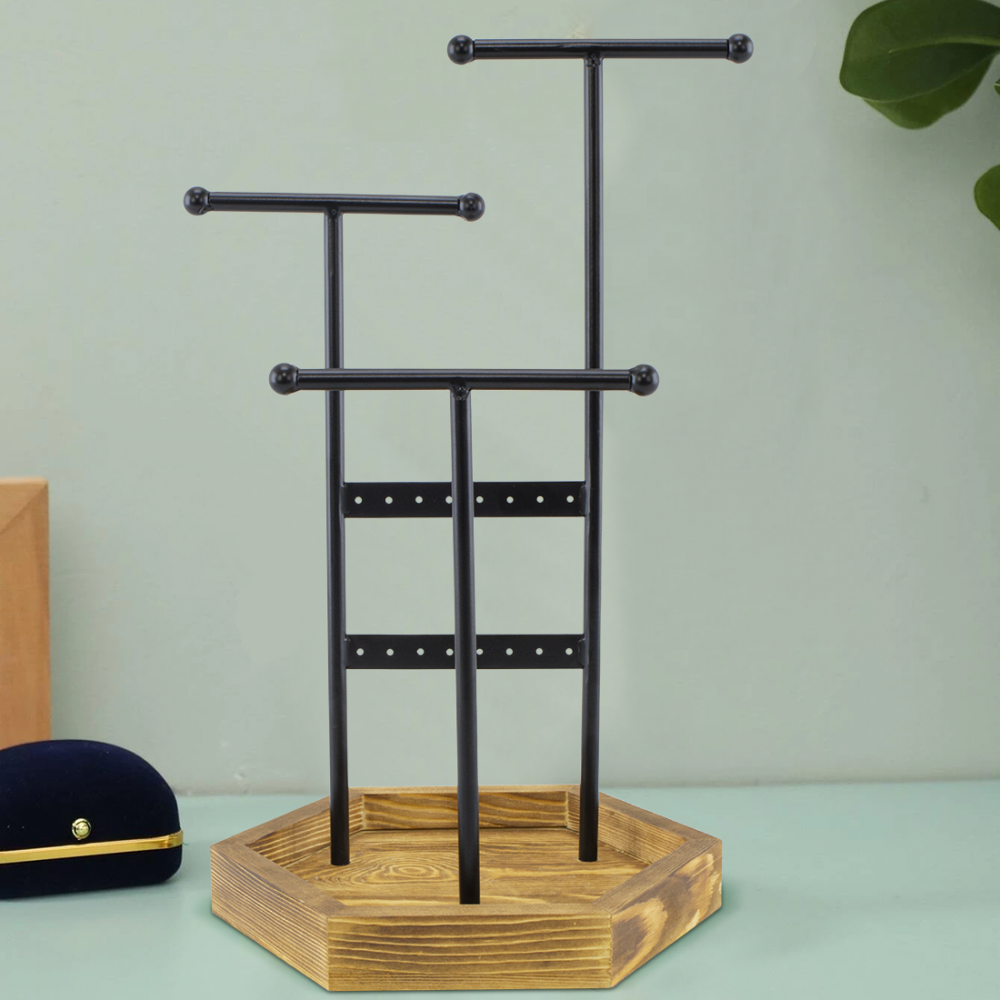 Portagioie Vassoio in Legno Espositore Gioielli...