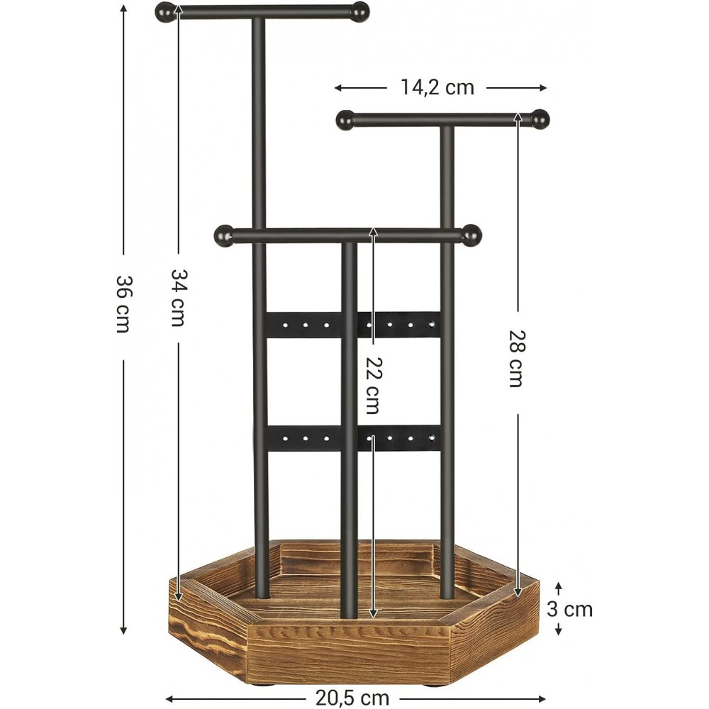 Portagioie Vassoio in Legno Espositore Gioielli...