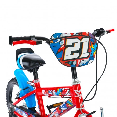 Bicicletta Magic Bambini Taglia 16" Linea BOOM Età 5-7 anni Rotelle di Supporto