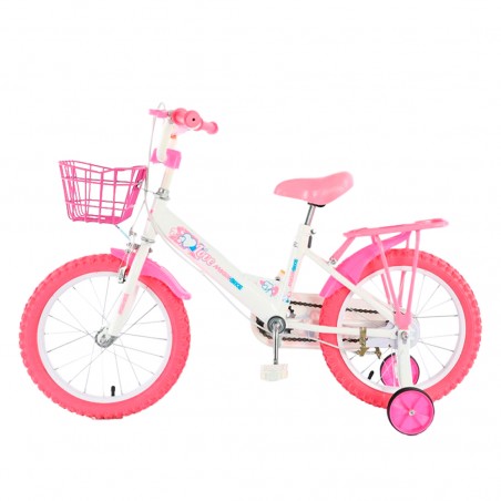 Bicicletta Magic Bambini Taglia 16" Linea LOVE Età 5-7 anni Rotelle e Cestino