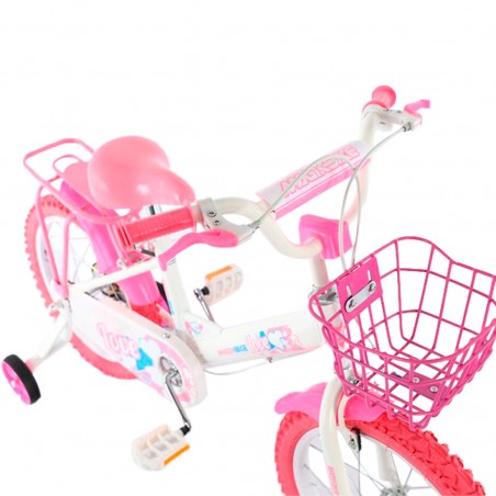 Bicicletta Magic Bambini Taglia 16" Linea LOVE Età 5-7 anni Rotelle e Cestino