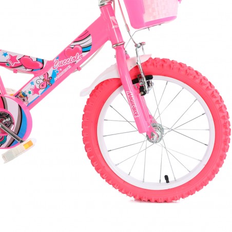 Bicicletta Magic Bambina Taglia 16" Linea UNICORN Età 5-7 anni Rotelle e Cestino