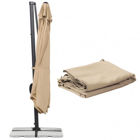 Telo di Ricambio Ombrellone 19402 Modello Rimini Decentrato 3x4mt Anti-UV Ecrù