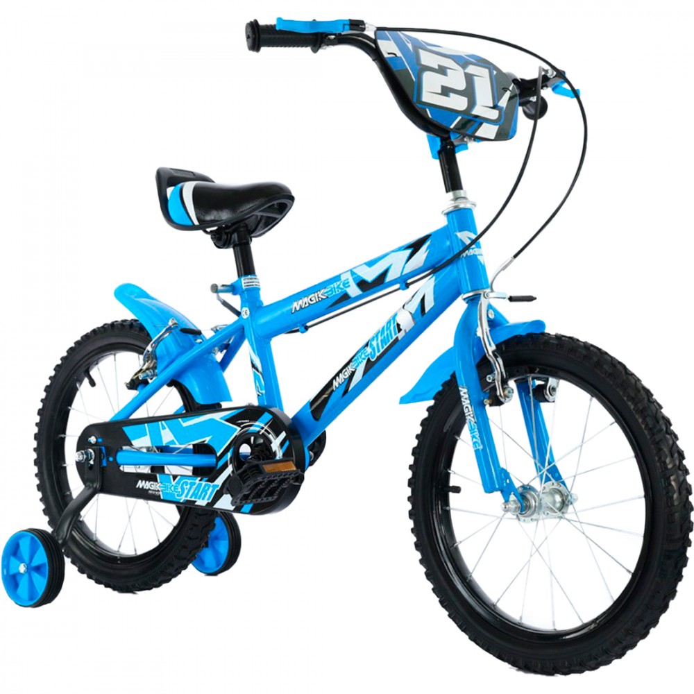 Bicicletta Magic Bambini Taglia 16" Linea TOP STAR Età 5-7 anni Rotelle Supporto