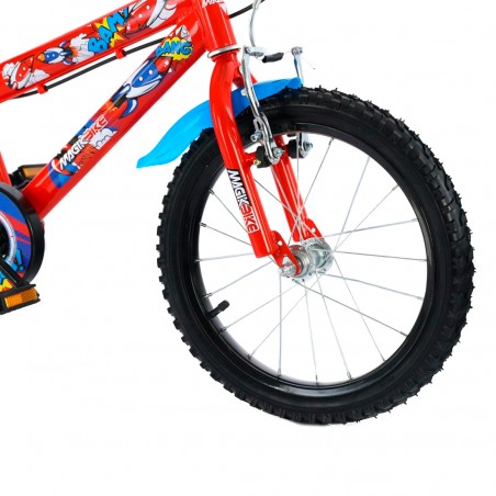 Bicicletta Magic Bambini Taglia 12" Linea BOOM Età 3-5 anni Rotelle di Supporto