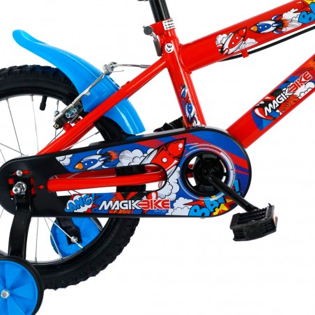 Bicicletta Magic Bambini Taglia 12" Linea BOOM Età 3-5 anni Rotelle di Supporto