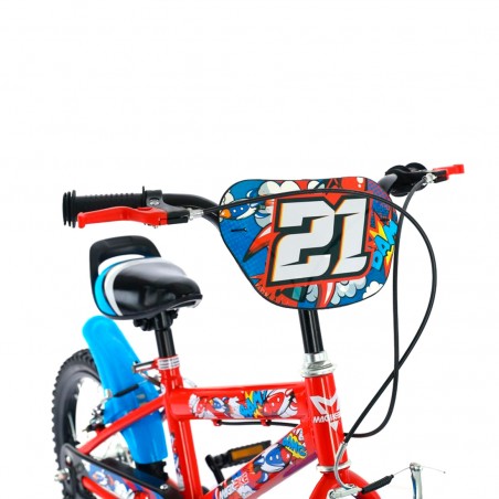 Bicicletta Magic Bambini Taglia 12" Linea BOOM Età 3-5 anni Rotelle di Supporto
