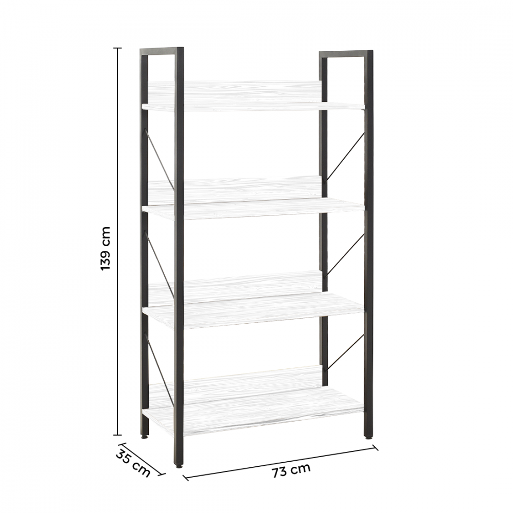 Libreria in Legno KTP740 Scaffale Design...