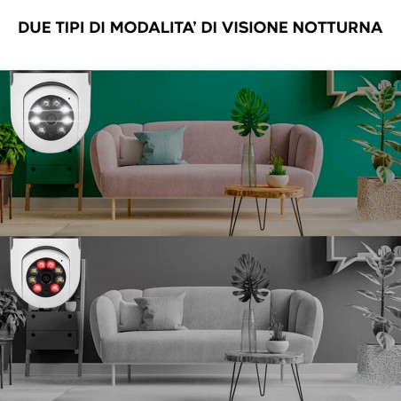Telecamera Wi-Fi Videocamera Nascosta Lampada Esterno Interno Lampadina Zoom Cam