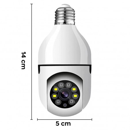 Telecamera Wi-Fi Videocamera Nascosta Lampada Esterno Interno Lampadina Zoom Cam