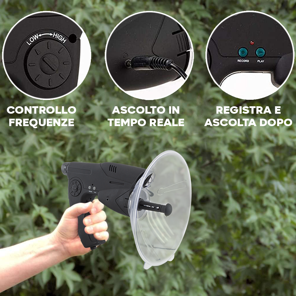 Kit spy ear microfono spia direzionale...