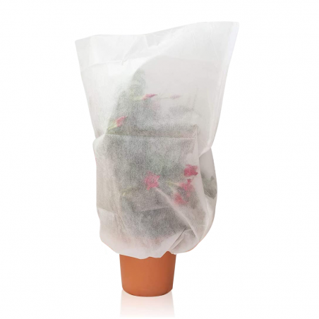 2pz Cappuccio di Protezione Pianta TNT 100X80 Sacchi Antigelo Telo Copri Piante