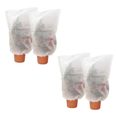 Cappuccio 4 pezzi Protezione Pianta TNT 100X80 Sacchi Antigelo Telo Copri Piante
