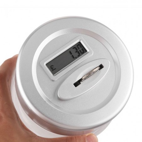 Salvadanaio Elettronico Conta Monete 52700 Display LCD Contatore Digitale