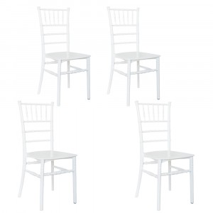 Set 4 Sedie di Chiavari Bianca Design Classico per...