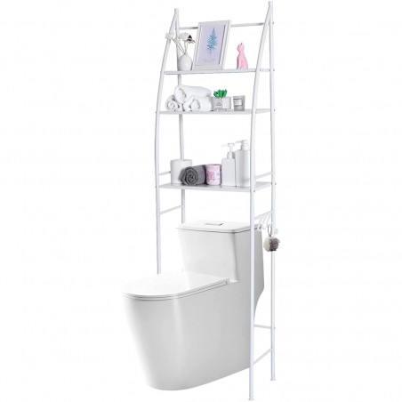 Scaffale Multifunzione Per Bagno 093230 Rack Mensole Salvaspazio 165x25x47cm
