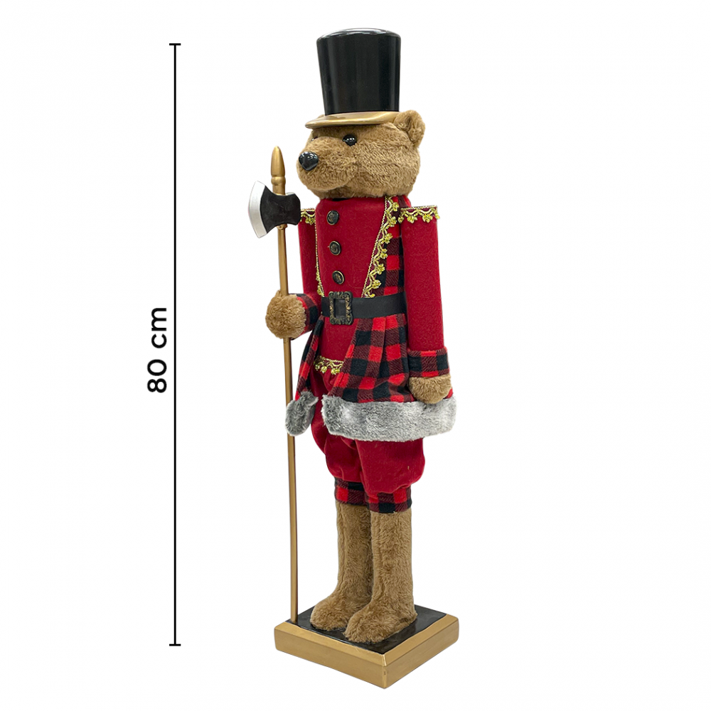 Orso Schiaccianoci 392051 Soldatino Rosso con...