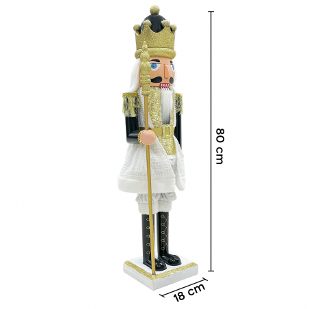 Soldato Schiaccianoci 392084 Soldatino Nero 80H cm Addobbi Decorazioni Natalizie